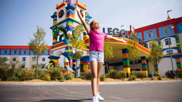 Girl In Front Of LEGOLAND New York Hotel