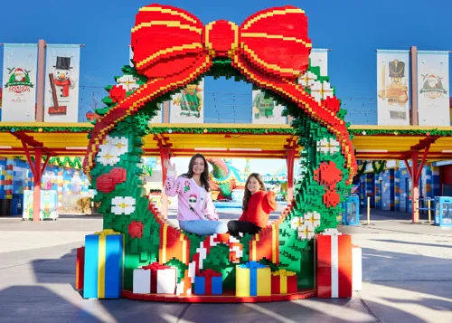 LEGO wreath photo op