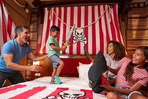 Family Plays Like Pirates in Their Hotel Room