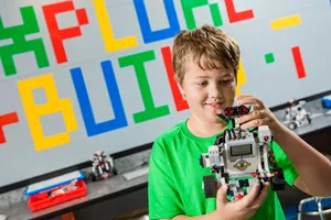 Boy with LEGO Robot