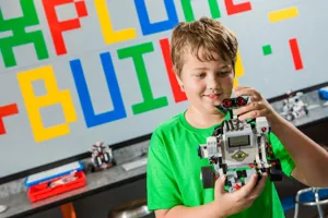 Boy with LEGO Robot