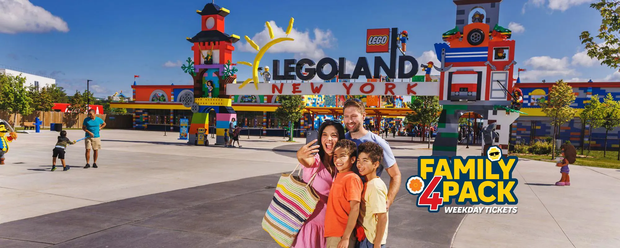 Weekday tickets for just $44 each — available only with this Exclusive Family 4-Pack!